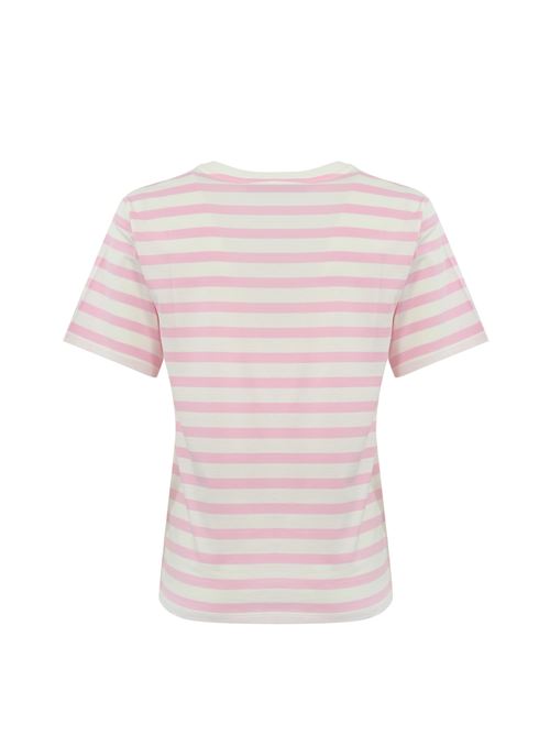 T-shirt Satrapo a righe in jersey Bianco/Rosa WEEKEND MAX MARA | 2515971031600012